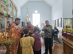 В день памяти сщмч. Евгения Попова епископ Дионисий совершил Божественную литургию в Преображенском храме села Заболотовка в месте служения святого