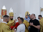 Правящий Архиерей совершил первую Божественную литургию в новопостроенном храме во имя первоверховного апостола Павла города Павловска