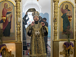 В пятницу 2-й седмицы Великого поста правящий архиерей совершил Литургию Преждеосвященных Даров в Казанском храме с. Гнилое
