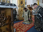 В среду 2-й седмицы Великого поста епископ Дионисий совершил Литургию Преждеосвященных Даров в Казанском храме пгт. Каменка