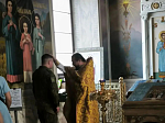 Участники специальной военной операции молились за Божественной литургией в храме Успения Пресвятой Богородицы города Калач