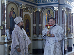 В Крещенский сочельник епископ Россошанский и Острогожский Дионисий совершил Литургию в храме Святой Живоначальной Троицы районного поселка Кантемировка