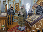 В среду второй седмицы Великого поста епископ Дионисий совершил Литургию Преждеосвященных Даров и диаконскую хиротонию в Казанском храме поселка Каменка