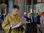В Неделю 16-ю по Пятидесятнице епископ Дионисий возглавил воскресное богослужение в Свято-Ильинском кафедральном соборе города Россошь