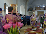 В понедельник третьей седмицы Великого поста Правящий Архиерей совершил Литургию Преждеосвященных Даров в храме святителя Митрофана Воронежского села Верхний Мамон
