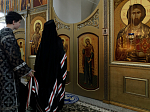 В среду четвертой седмицы Великого поста Преосвященнейший епископ Дионисий совершил Литургию Преждеосвященных Даров в храме Богоявления Господня села Сухой Донец
