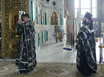В пятницу Страстной седмицы Преосвященнейший епископ Дионисий совершил вечерню с выносом Плащаницы Спасителя в Ильинском кафедральном соборе Россоши