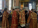 В преддверии престольного праздника Правящий Архиерей совершил всенощное бдение в Свято-Ильинском кафедральном соборе города Россоши