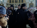В субботу первой седмицы Великого поста епископ Россошанский и Острогожский Дионисий возглавил богослужение в храме святого мученика Иоанна Воина города Богучара