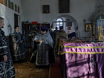 В пятницу первой седмицы Великого поста Глава Россошанской епархии совершил Литургию Преждеосвященных Даров в храме Вознесения Господня города Калач