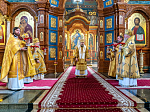 Епископ Россошанский и Острогожский Дионисий в числе сонма Архипастырей совершил Божественную литургию в Благовещенском кафедральном соборе г. Воронежа