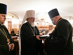 Митрополит Воронежский и Лискинский Сергий, Глава Воронежской митрополии, временно управляющий Россошанский епархией, возглавил работу ежегодного Епархиального собрания духовенства, монашествующих и мирян Россошанской епархии