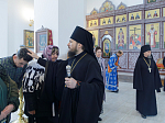 В праздник Сретения Господня Преосвященнейший епископ Дионисий совершил Литургию в Воскресенском соборе Белогорского мужского монастыря