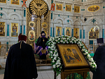 В канун праздника Входа Господня в Иерусалим Архипастырь совершил всенощное бдение в Свято-Ильинском кафедральном соборе города Россоши