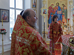 Епископ Россошанский и Острогожский Дионисий совершил венчальную Литургию в храме святителя Митрофана, первого епископа Воронежского, села Верхний Мамон