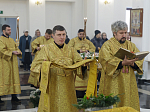 В день памяти Собора трех великих святителей Архипастырь совершил Божественную литургию в храме Всемилостивого Спаса г. Россошь