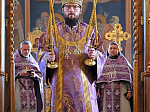 В Неделю Крестопоклонную епископ Дионисий совершил Божественную литургию в Свято-Троицком соборе Серафимо-Дивеевского монастыря в с. Дивеево Нижегородской области