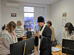 Священник поздравил сотрудников администрации Кантемировского муниципального района с праздником Крещения Господня
