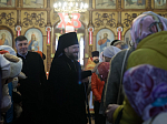 В понедельник Светлой седмицы епископ Дионисий совершил Литургию в храме Покрова Пресвятой Богородицы города Павловска