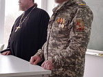 Священник провел патриотический урок мужества в МКОУ Нижнеольшанской СОШ Острогожского района