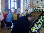 В канун праздника Входа Господня в Иерусалим Архипастырь совершил всенощное бдение в Свято-Ильинском кафедральном соборе города Россоши