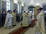 Епископ Россошанский и Острогожский Дионисий возглавил праздничное богослужение в храме святого мученика Иоанна Воина города Богучара