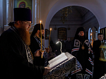 В среду первой седмицы Великого поста епископ Дионисий совершил повечерие с чтением Великого канона прп. Андрея Критского в Костомаровском Спасском монастыре