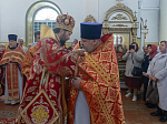 Епископ Россошанский и Острогожский Дионисий совершил Литургию в храме святых апостолов Петра и Павла с. Репьевка