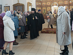 В Неделю вторую Великого поста Преосвященнейший епископ Дионисий совершил Литургию в Покровском храме с. Шапошниковка