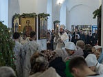 В праздник Собора Пресвятой Богородицы Преосвященнейший епископ Дионисий совершил Литургию в храме иконы Божией Матери «Казанская» города Павловска