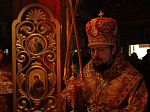 Преосвященнейший епископ Дионисий совершил Литургию в Никольском храме с. Верхние Марки