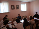  Для выпускников воскресной школы «Добро» Ильинского кафедрального собора прошла экзаменационная беседа