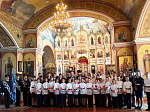 Кадеты Острогожского филиала КОУ ВО «Горожанский казачий кадетский корпус» приняли присягу в Михайло-Архангельском храме города