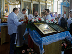Епископ Россошанский и Острогожский Дионисий возглавил праздничное богослужение в храме Спаса Нерукотворенного села Ближняя Полубянка