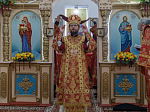 В день памяти сщмч. Евгения Попова епископ Дионисий совершил Божественную литургию в Преображенском храме села Заболотовка в месте служения святого