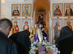 Глава Россошанской епархии 28 июля, в день памяти святого равноапостольного князя Владимира, посетил Белогорский Воскресенский монастырь