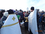 Освящение креста на месте будущего храма Рождества Пресвятой Богородицы в Петропавловском благочинии