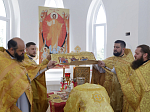 Правящий Архиерей совершил первую Божественную литургию в новопостроенном храме во имя первоверховного апостола Павла города Павловска