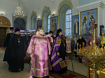 В субботу первой седмицы Великого поста епископ Россошанский и Острогожский Дионисий возглавил богослужение в храме святого мученика Иоанна Воина города Богучара