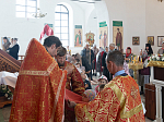 Епископ Россошанский и Острогожский Дионисий совершил Божественную литургию в Георгиевском храме с. Манино Калачеевского района