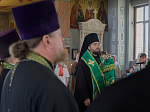 Глава Россошанской епархии возглавил служение молебна святым Петру и Февронии Муромским в Свято-Ильинском кафедральном соборе г. Россошь