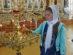Праздничное богослужение в часть Всемилостивого Спаса и Пресвятой Богородицы в Митрофановском храме