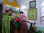 В день престольного праздника иерей Дионисий Киреев совершил Божественную литургию в храме преподобного Сергия, игумена Радонежского села Квашино