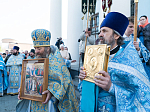 Епископ Россошанский и Острогожский Андрей сослужил митрополиту Воронежскому и Лискинскому Сергию в день престольного праздника в Покровском соборе г. Воронежа