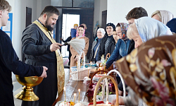 В Казанском храме города Павловска освятили Пасхальную снедь