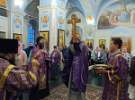 В Свято‑Тихоновском соборном храме города Острогожска совершен чин Воздвижения Креста Господня