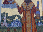 Совершен чин освящения новой иконы на фасаде Тихоновского соборного храма города Острогожска