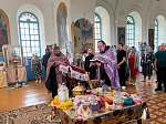В храме Вознесения Господня с. Дальняя Полубянка Острогожского района совершено соборное богослужение и представлен новый настоятель храма