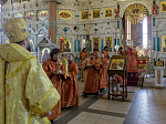 Глава Россошанской епархии возглавил служение Божественной литургии в Свято-Ильинском кафедральном соборе города Россоши