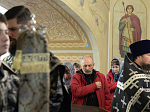 В пятницу 2-й седмицы Великого поста правящий архиерей совершил Литургию Преждеосвященных Даров в Казанском храме с. Гнилое